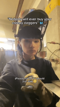 🔥Valentine's Day 50% Off - Handmade Dark Gothic Dagger/Short Sword 🗡️