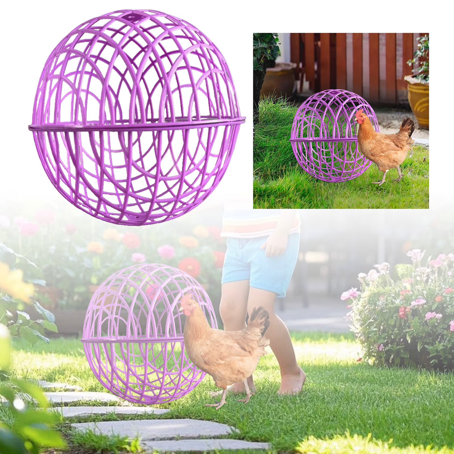 🐔Rolling Chicken Coop 🥅 - Portable Outdoor Pet Enclosure 🔗