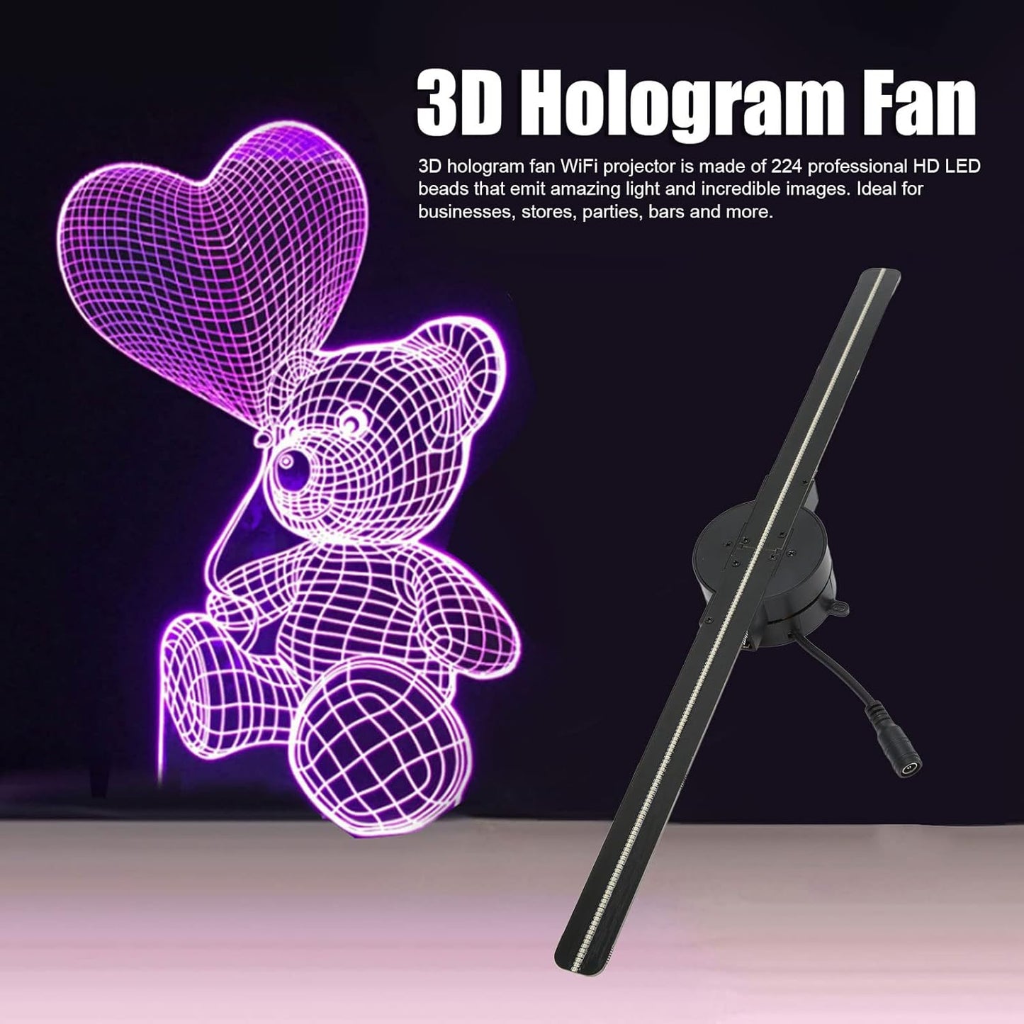 🎄Christmas Special Offer 3D Holographic LED Fan Projector
