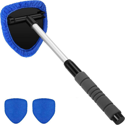 Easy Defogging in Seconds👍Microfiber Windshield Cleaner with Extendable Handle
