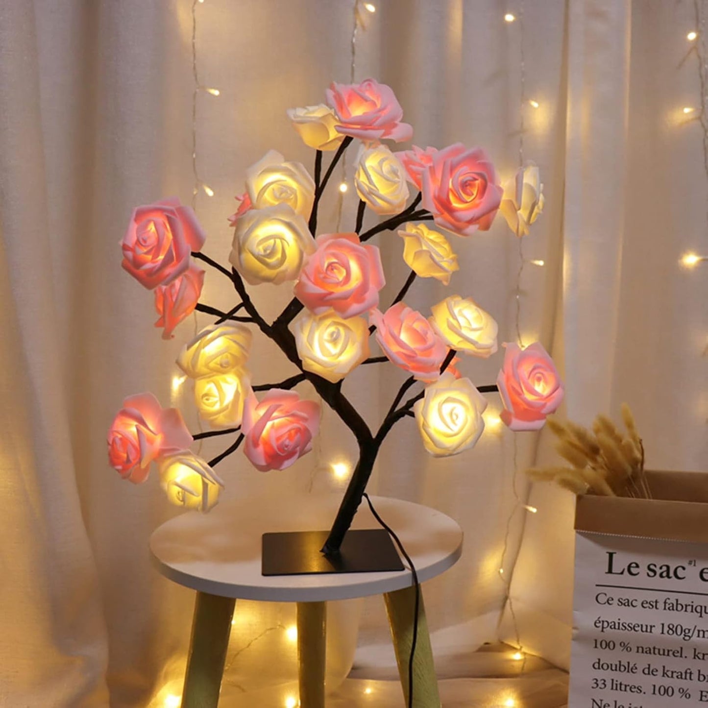 🎁🌹 Romantic LED Rose Flower Bonsai Table Lamp - Great Promotion! 🔥