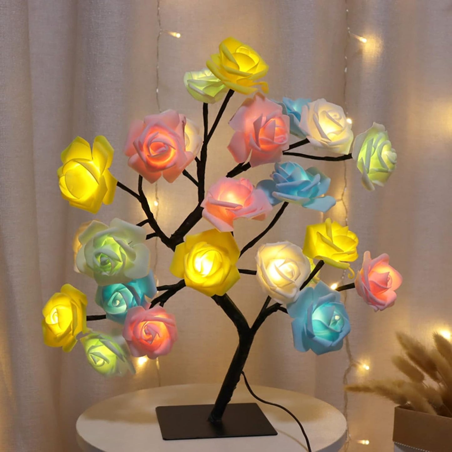 🎁🌹 Romantic LED Rose Flower Bonsai Table Lamp - Great Promotion! 🔥