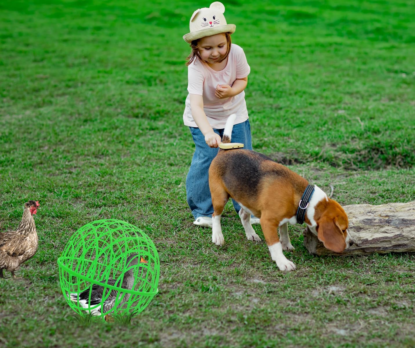 🐔Rolling Chicken Coop 🥅 - Portable Outdoor Pet Enclosure 🔗