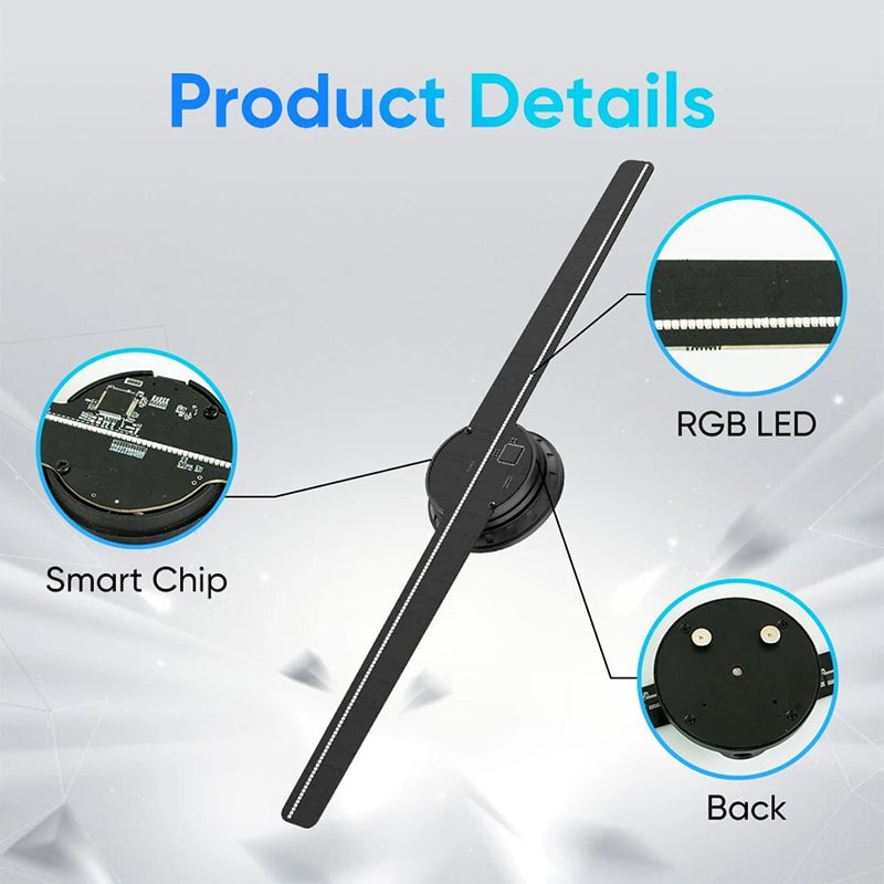 🎄Christmas Special Offer 3D Holographic LED Fan Projector