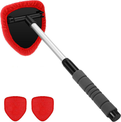 Easy Defogging in Seconds👍Microfiber Windshield Cleaner with Extendable Handle