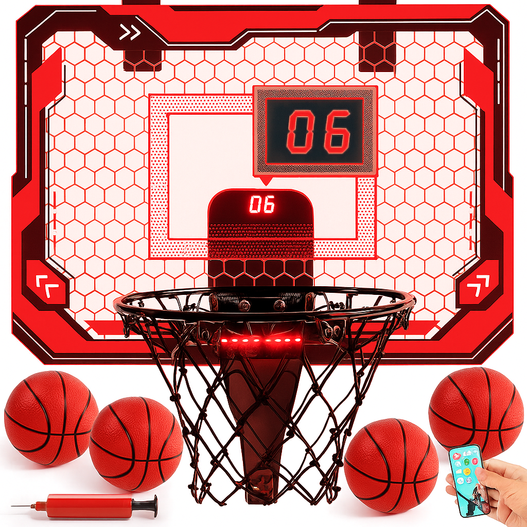 🔥The best gift for your child: Indoor mini basketball hoop🏀
