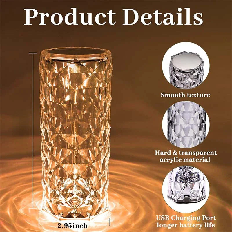 🔥16-color crystal touch-sensitive rose lamp - the best holiday gift🎄