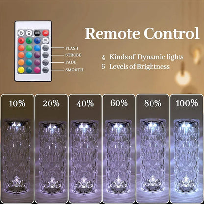 🔥16-color crystal touch-sensitive rose lamp - the best holiday gift🎄